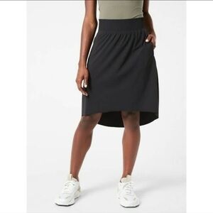 Athleta Black Cosmic Skirt Size 1X Elastic Waist Laser Cut